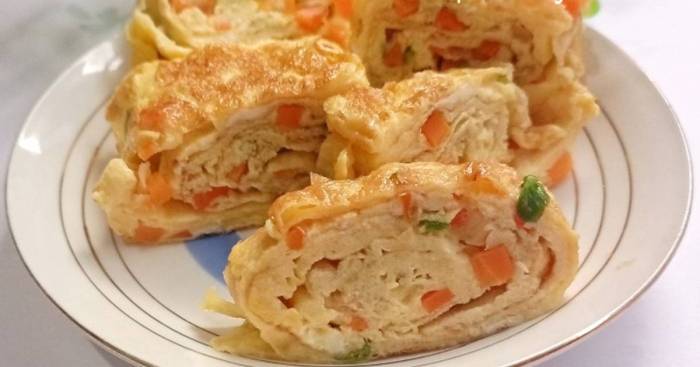 Resep Telur Gulung Sayur ala Bento Jepang