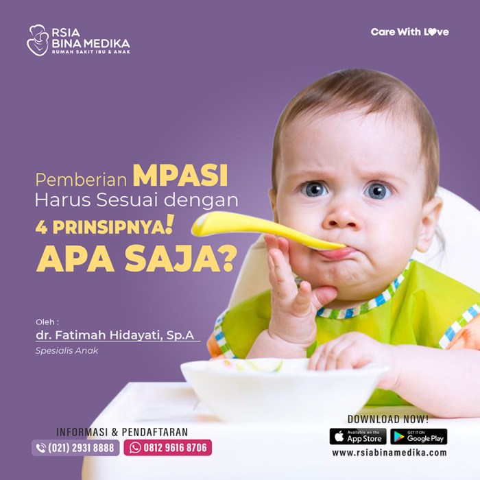 Pemberian Mpasi harus sesuai dengan 4 prinsipnya! Apa Saja? - RSIA ... Tips Menyusun MPASI Sesuai Anjuran Dokter