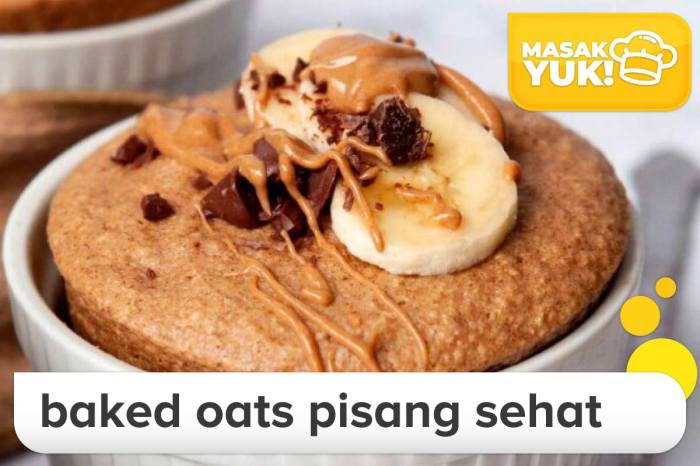 Oatmeal Panggang dengan Pisang Tanpa Gula